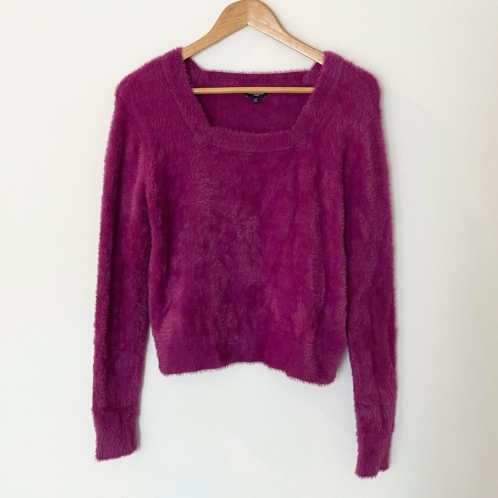 Splendid Fuzzy Square Neck Sweater